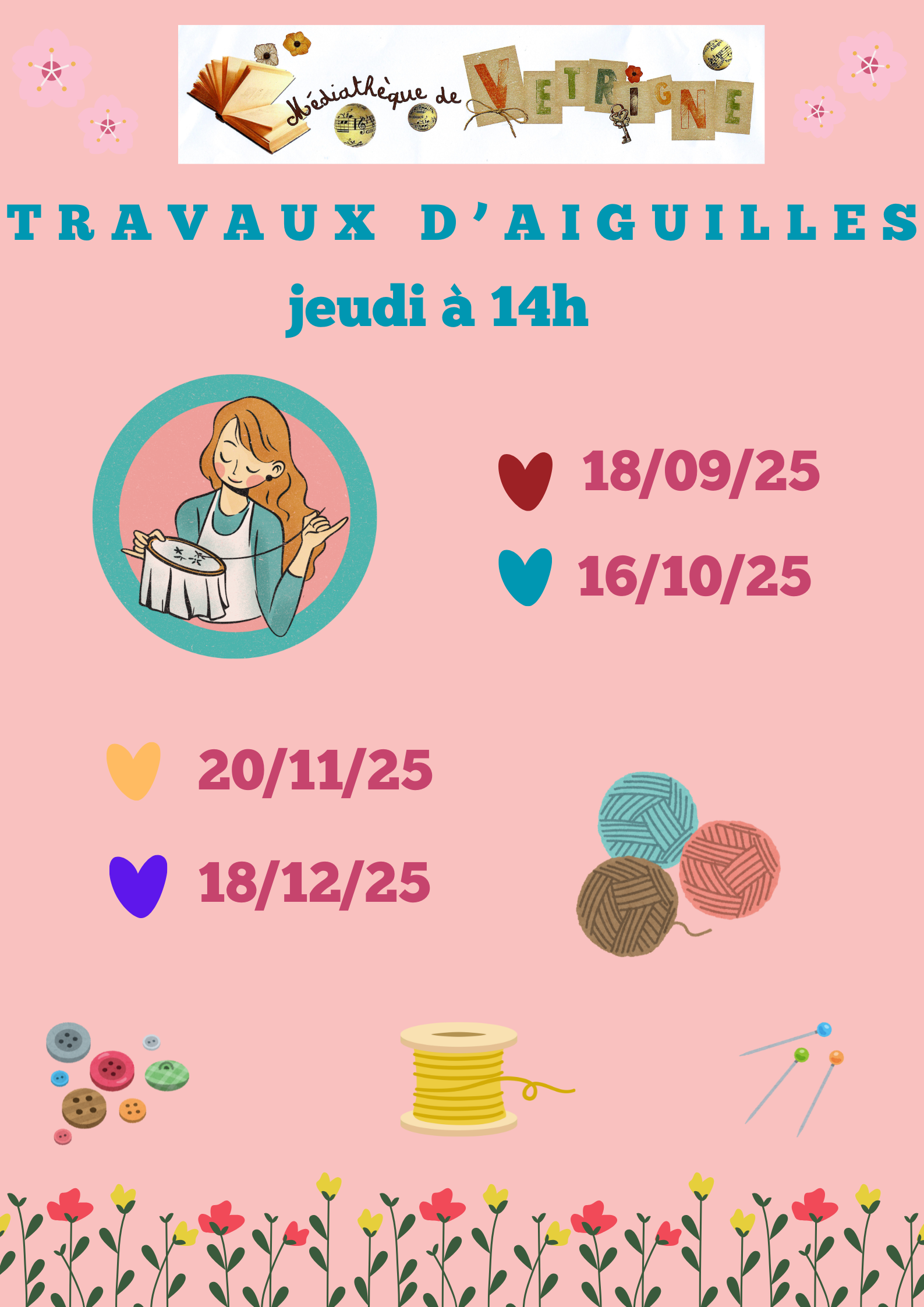 Affiche atelier couture sept/dec25